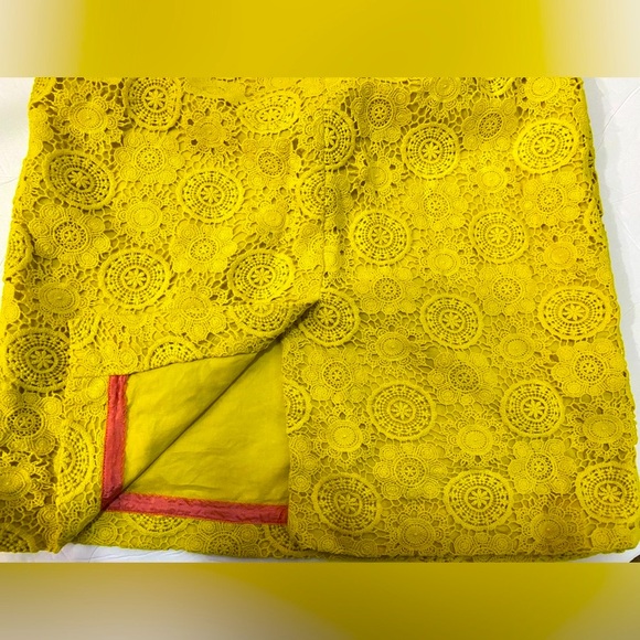 Boden Sleeveless Yellow Crochet A-Line Sheath Dress Size 8 - Picture 8 of 12